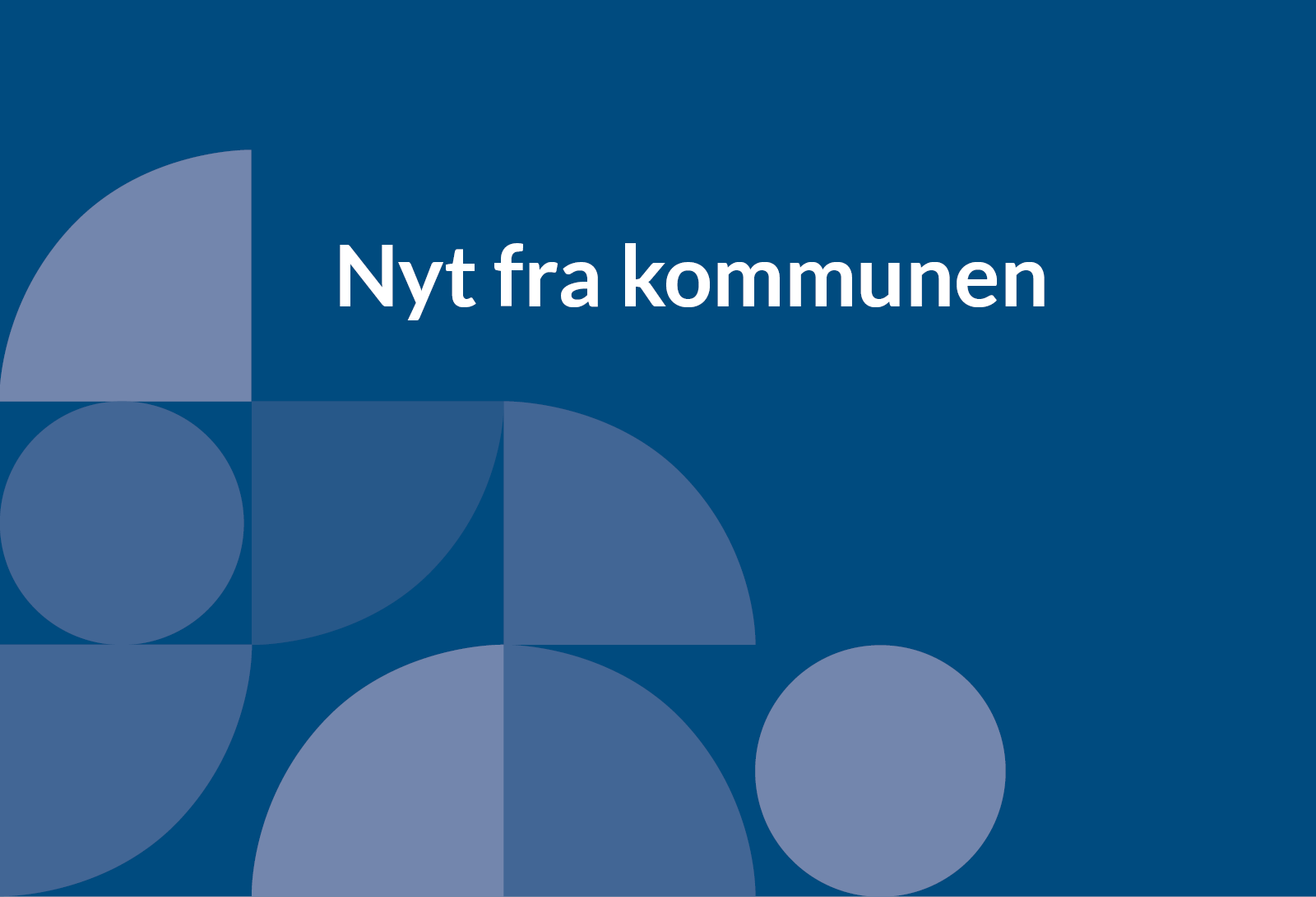 Nyt fra kommunen